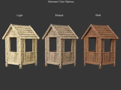 Medieval Defense Guardpost Large Low-poly 3D model