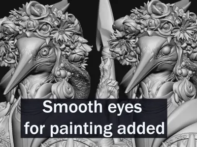 Stork Guardian For help Ukraine stl files for 3D Printing 138mm 3D print model