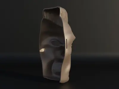 Mohawk Human Party Face Cosplay Mask 3D print model