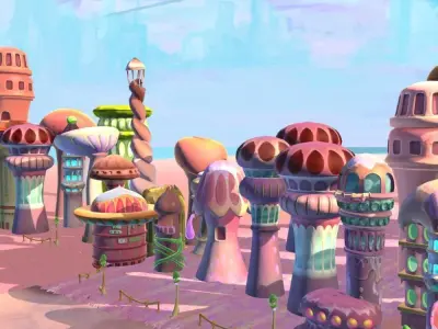 Cartoon Street View 3D model