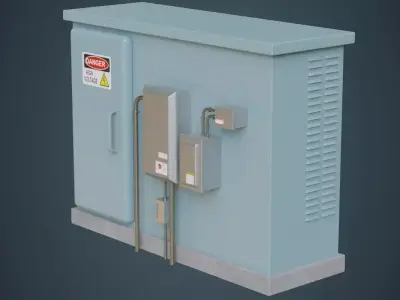 Electrical Enclosure 4A Low-poly 3D model