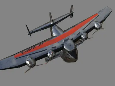 Boeing 314 - Clipper Toon Style 3D model