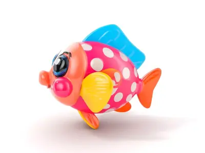 Cartoon Fish Model Pack with Vibrant Colors Low-poly 3D model