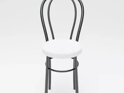 Classic Metal Bistro ChairGame Ready 3D Model Free low-poly 3D model