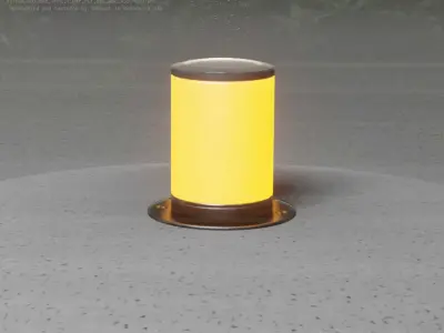 Galvanized Light-Column -4- Street-Light 9 Low-poly 3D model