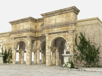 Ancient Ruin Gate 3D model