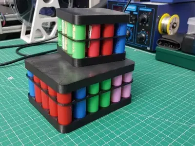 Large Battery Storage Printable Li-Ion battery holder 3D print model
