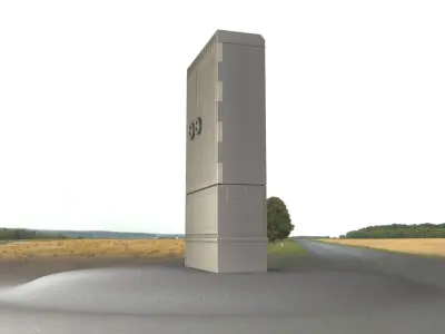 Electrical Distribution Cabinet 136 Low-poly 3D model