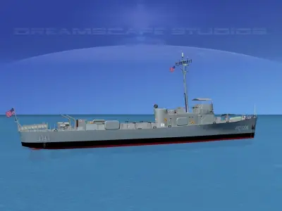 USS PC-1200 Submarine Chaser  3D model