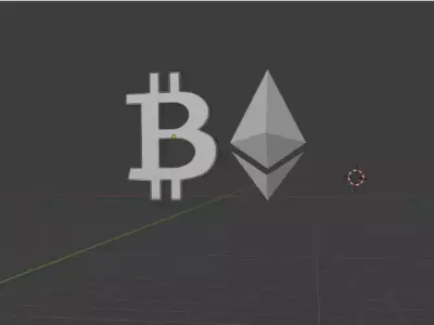 BTC ETH cyrptocurrency coin Free 3D model
