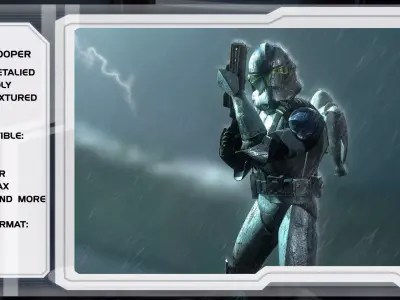 Star Wars Clone Phase 2 jet trooper Low-poly 3D model