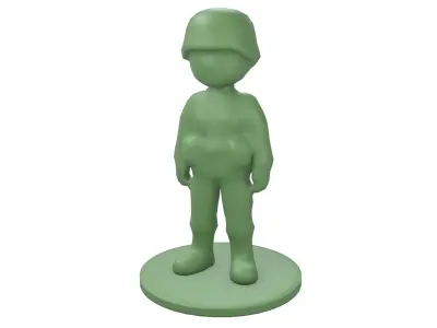 Plastic Soldier Toy v1 001 Low-poly 3D model