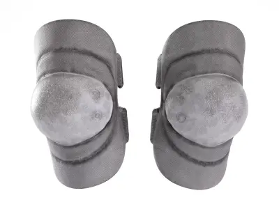 Military black elbow pads 11 Low-poly 3D model