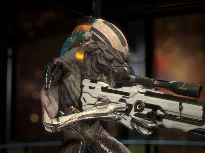 Biochemical Monster 01 Low-poly 3D model