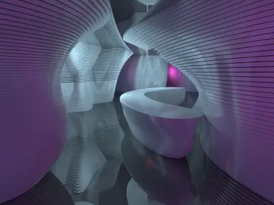  Exhibition Hall Front Desk 3D model