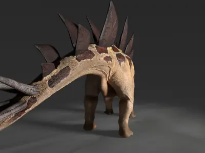 STEGOSAURUS DESERTIC VARIANT Low-poly 3D model