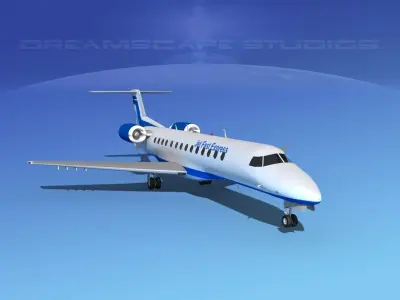 Embraer ERJ-135 Jet Fast 3D model