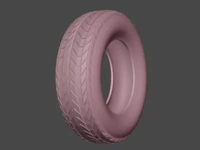 Tire Car Low-poly 3D model