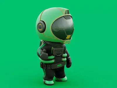 SPACE MAN-02 RIGGED 3D model