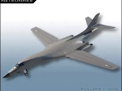 Rockwell B-1 Lancer Low-poly 3D model