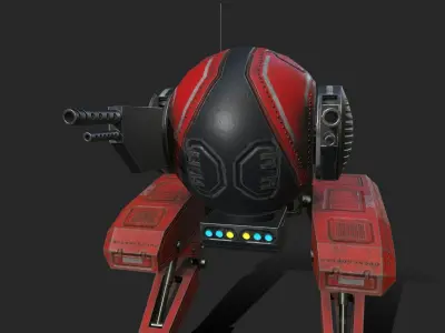 Mech 3D Model For Game Low-poly 3D model