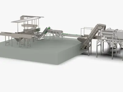 Garlic Sorting and Processing Equipment 3D model