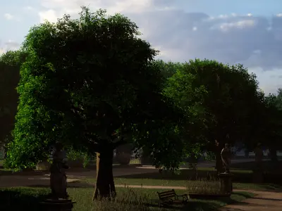 Modular English Mansion Environment Low-poly 3D model