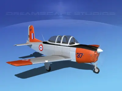Beechcraft T-34 Mentor France 3D model