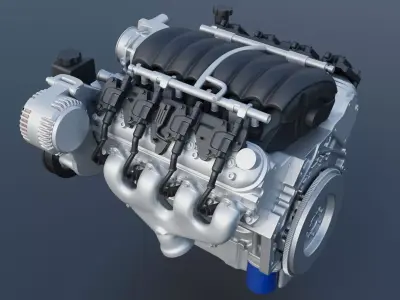 GM LS3 V8 Engine 3D print model