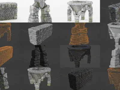 19 Medieval Low-Poly Game-Ready Asset Collection 