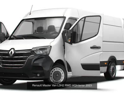 Renault Master Van L3H2 HQInterior 2023 3D Model Collection