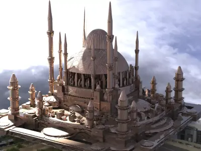 Persian Sci-Fi Palace 2 3D model