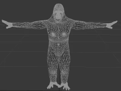 Black monkey 3D model