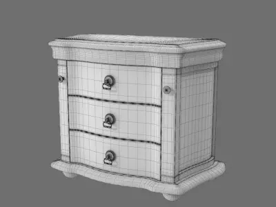 Vintage Blue Dresser 3D model