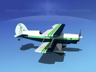 Acro Sport II Biplane 3D model