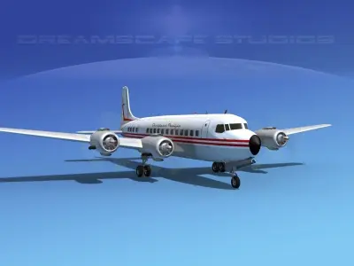 Douglas DC-6 Canadian Pacific 3D model