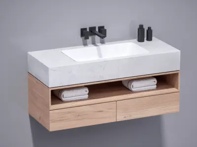Modern bathroom set Free 3D model