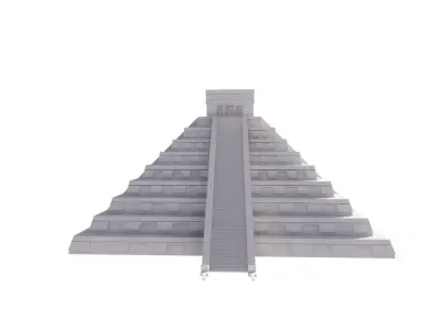 Zigurat ancient pyramid-Ziggurat Temple 3D model