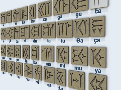 Persian Cuneiform Blocks 3D model