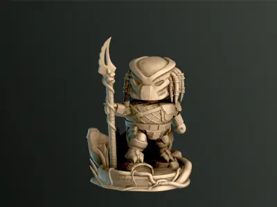 The Hunter - Prey Cute Statue 3D print model
