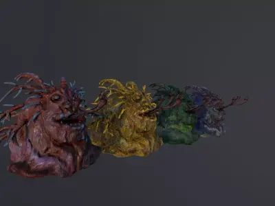 Monster Slug Low-poly 3D model