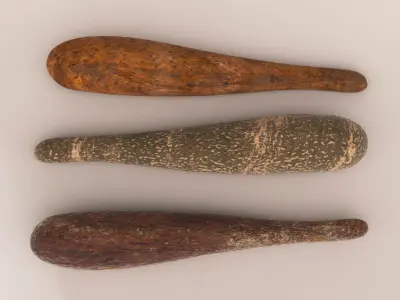 Stick club weapon Low-poly 3D model