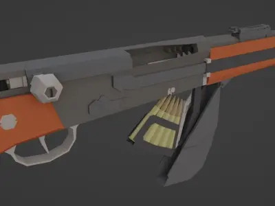 Low Poly RSC 1917 Low-poly 3D model