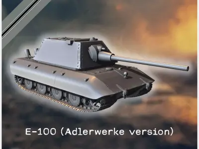 E-100 Adlerwerke version Entwicklung super-heavy tank - Germany 3D print model