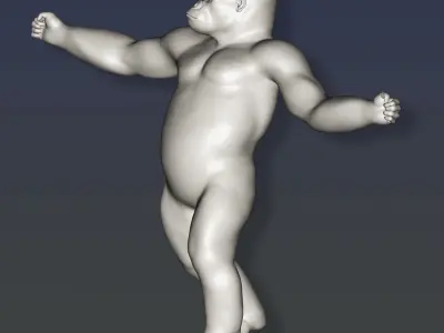 Standing gorilla on base - Free 3D print model