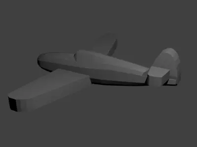 German BF-109 Fighter Aircraft Free 3D print model