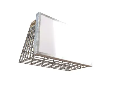 Advertising Display Mockup v2 001 Low-poly 3D model