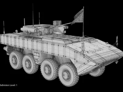 VPK-7829 Bumerang Special Dirt Low-poly 3D model