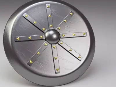 Viking Shield Free low-poly 3D model