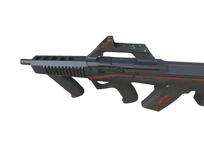 53-Fazertron-gun model 3d game ready model Low-poly 3D model Low-poly 3D model